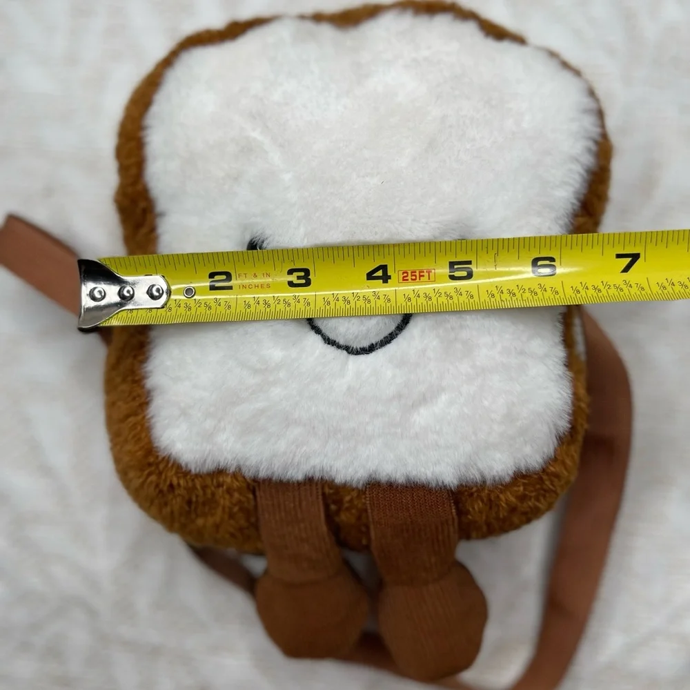 💕Bundle 3 for $20 Adorable Toast-Shaped Kids Bag - Brown and White 6x7